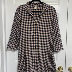 H&M Pink and Black checkered casual dress